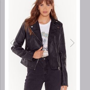 Nasty Gal Quilted Leather Jacket
